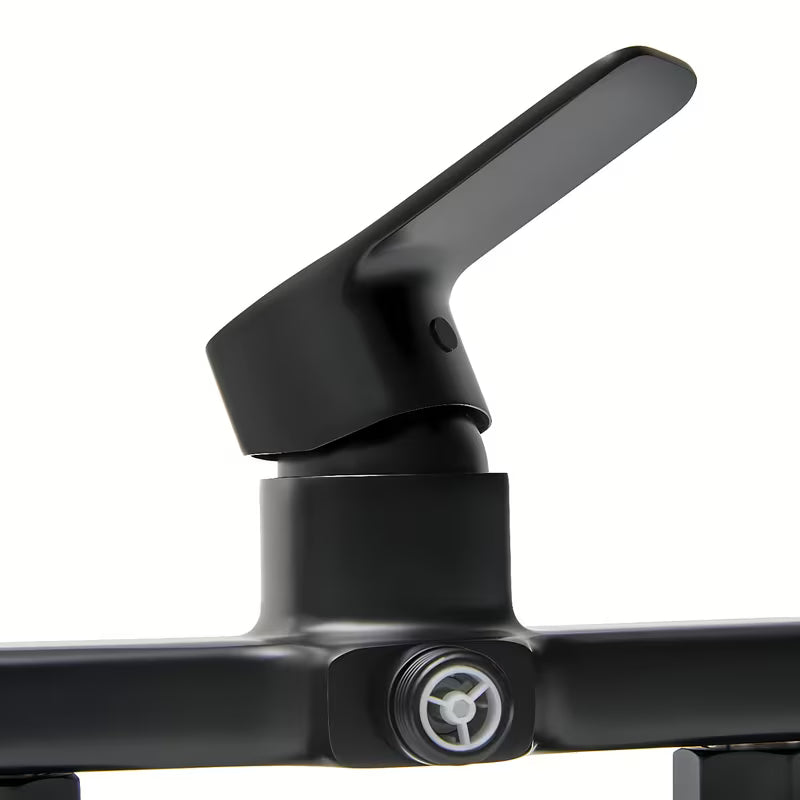 Jednoručna Baterija zidna miješalica za tuš SAT Cube Way u mat crnoj boji bez tuš seta.