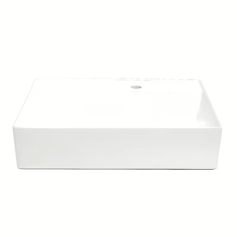 Bijeli keramički viseći umivaonik SAT Cube Way 60x46 cm s odlagališnom površinom lijevo