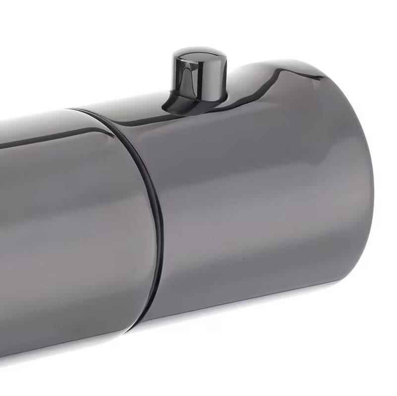 Termostatska zidna miješalica za kadu SAT Dark u mat izvedbi PVD gun metal bez tuš seta.