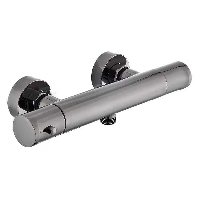 Termostatska zidna miješalica za tuš SAT Dark u obradi PVD gun metal bez tuš seta.