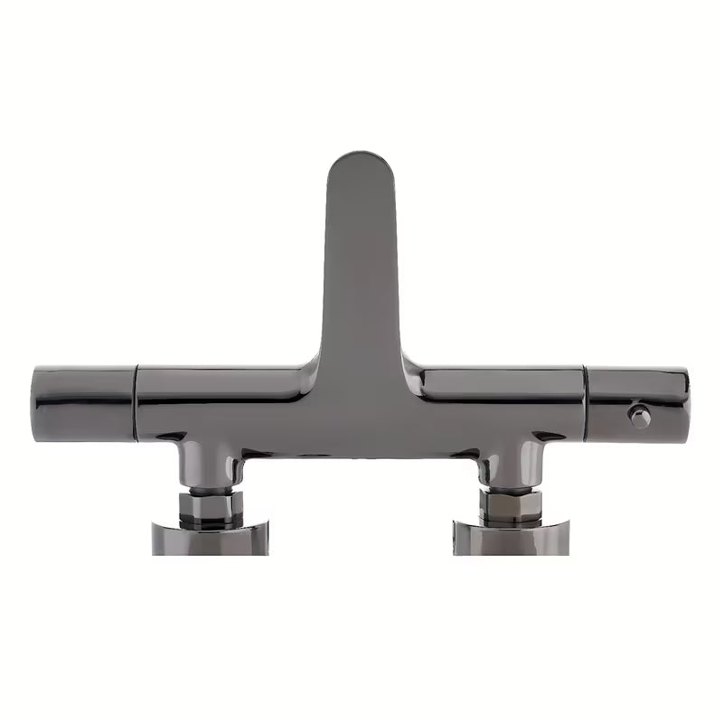 Termostatska zidna miješalica za kadu SAT Dark u mat izvedbi PVD gun metal bez tuš seta.