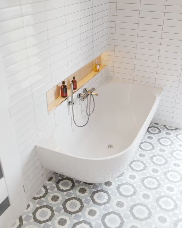 Termostatska zidna miješalica za kadu SAT Dark u mat izvedbi PVD gun metal bez tuš seta.