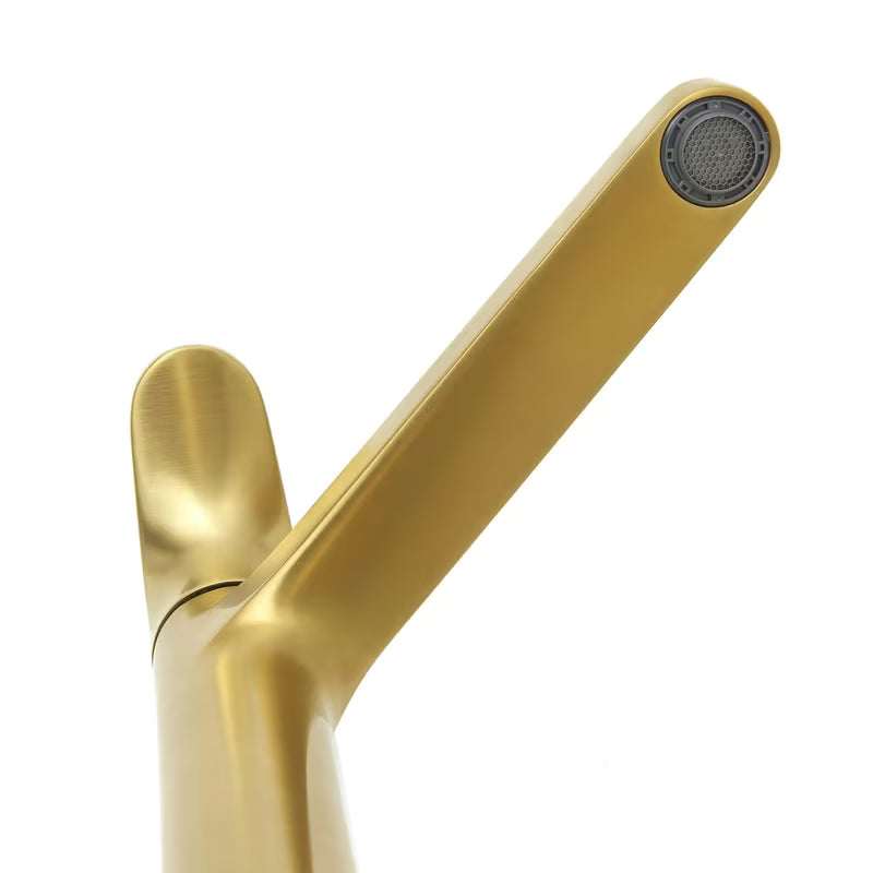 Visoka miješalica za Umivaonik SAT Dark bez odvoda u izvedbi brušeno zlato s mat površinom