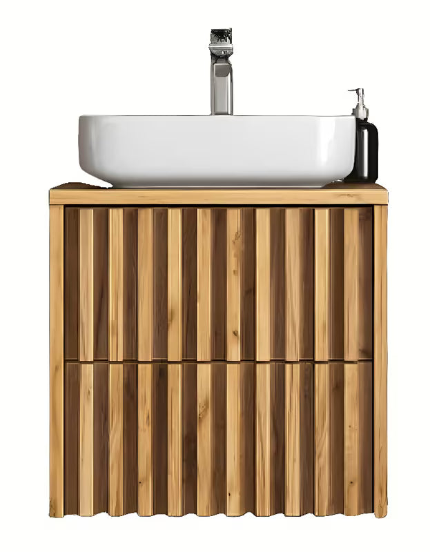 Viseća ormarić ispod umivaonika SAT Delano s pokrovnom pločom u mat dekoru hrasta 60x46 cm