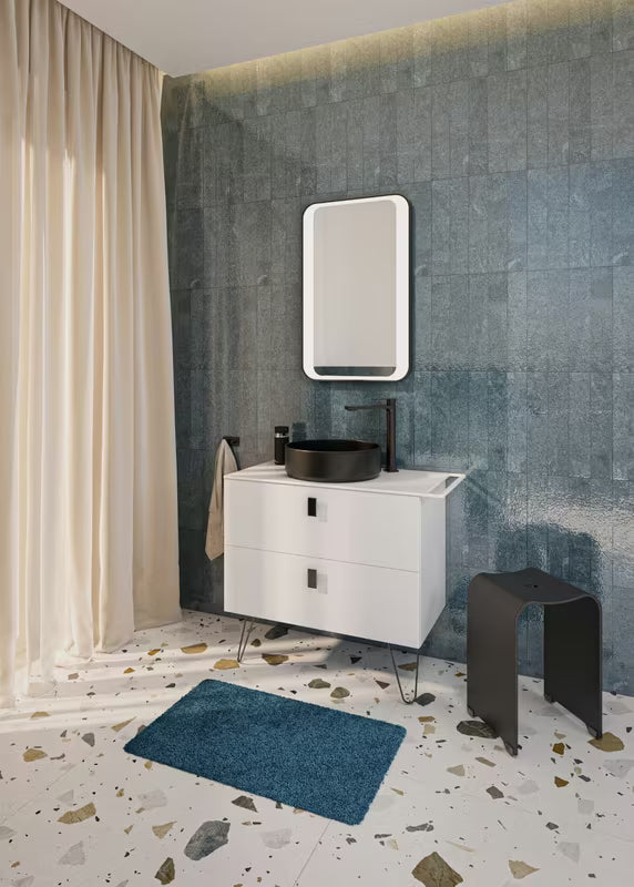 Samoljepljivi dvostruka kuka SAT u mat crnoj izvedbi od nehrđajućeg čelika za kupaonicu