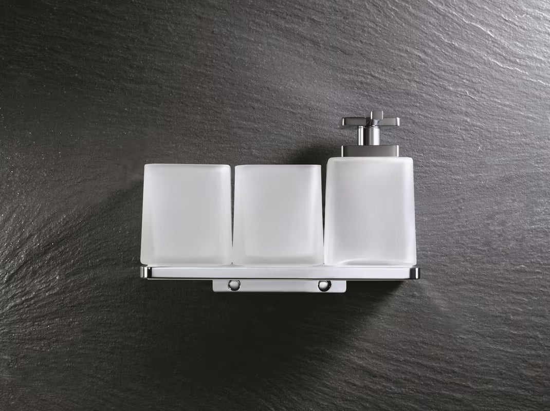 Zidna čaša SAT Evolution S od satiniranog stakla za kupaonicu.