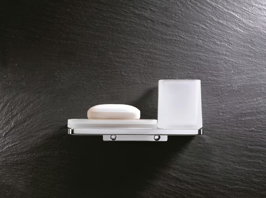 Zidna čaša SAT Evolution S od satiniranog stakla za kupaonicu.