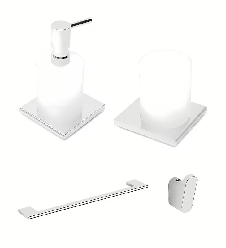 Cjenovno povoljna set kupaonskih dodataka SAT Evolution pro ujednačen izgled kupaonice.