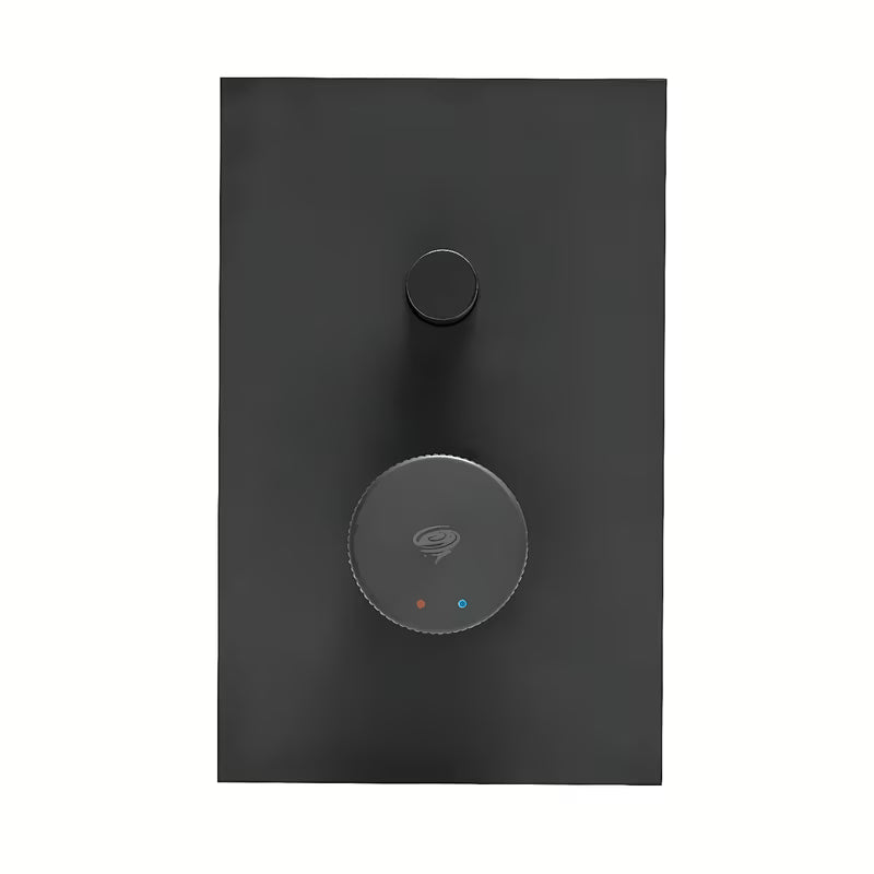 Podžbukna tuš i miješalica za kadu SAT Evolution u mat crnoj boji s ručicom