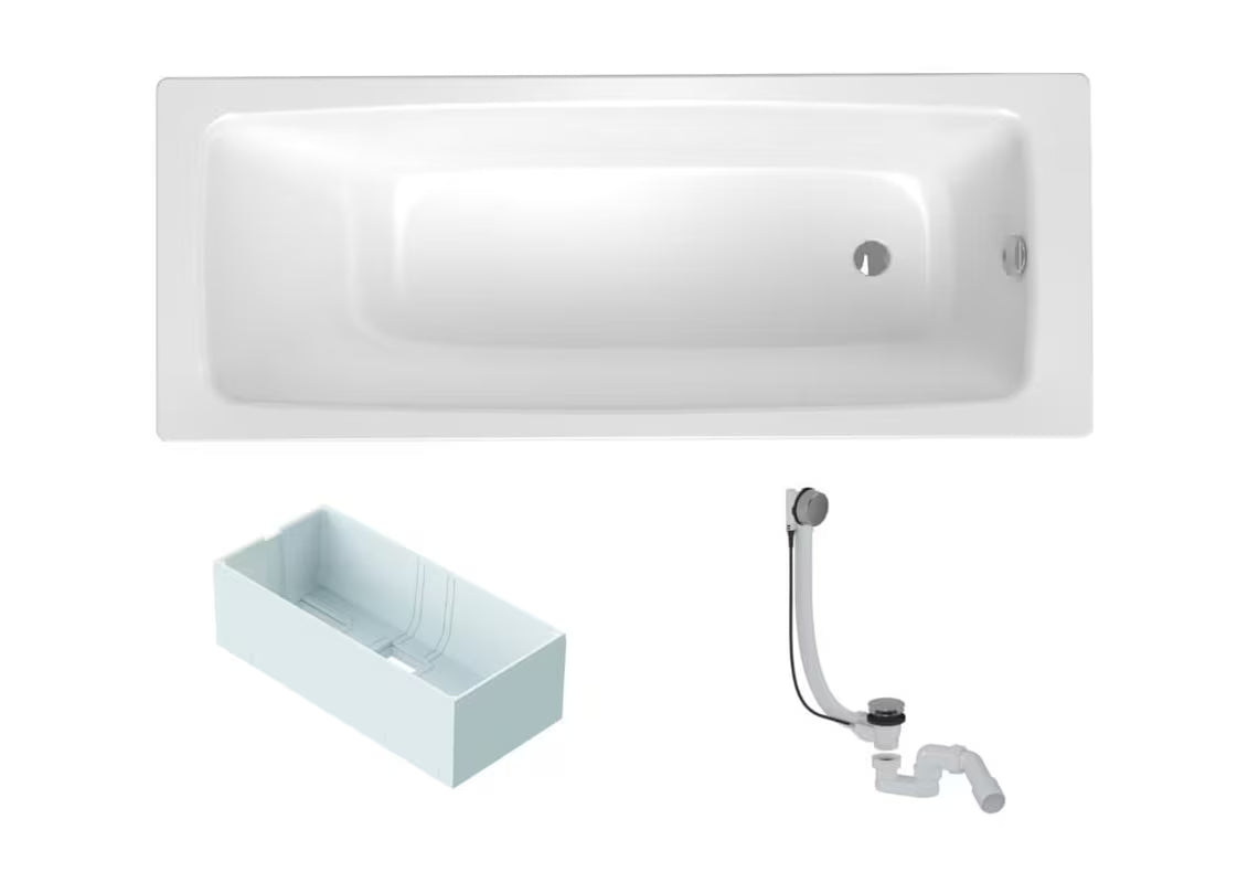 Pravokutna kada SAT Feel 150 x 70 cm od emajliranog čelika pro za lijevu i desnu orijentaciju