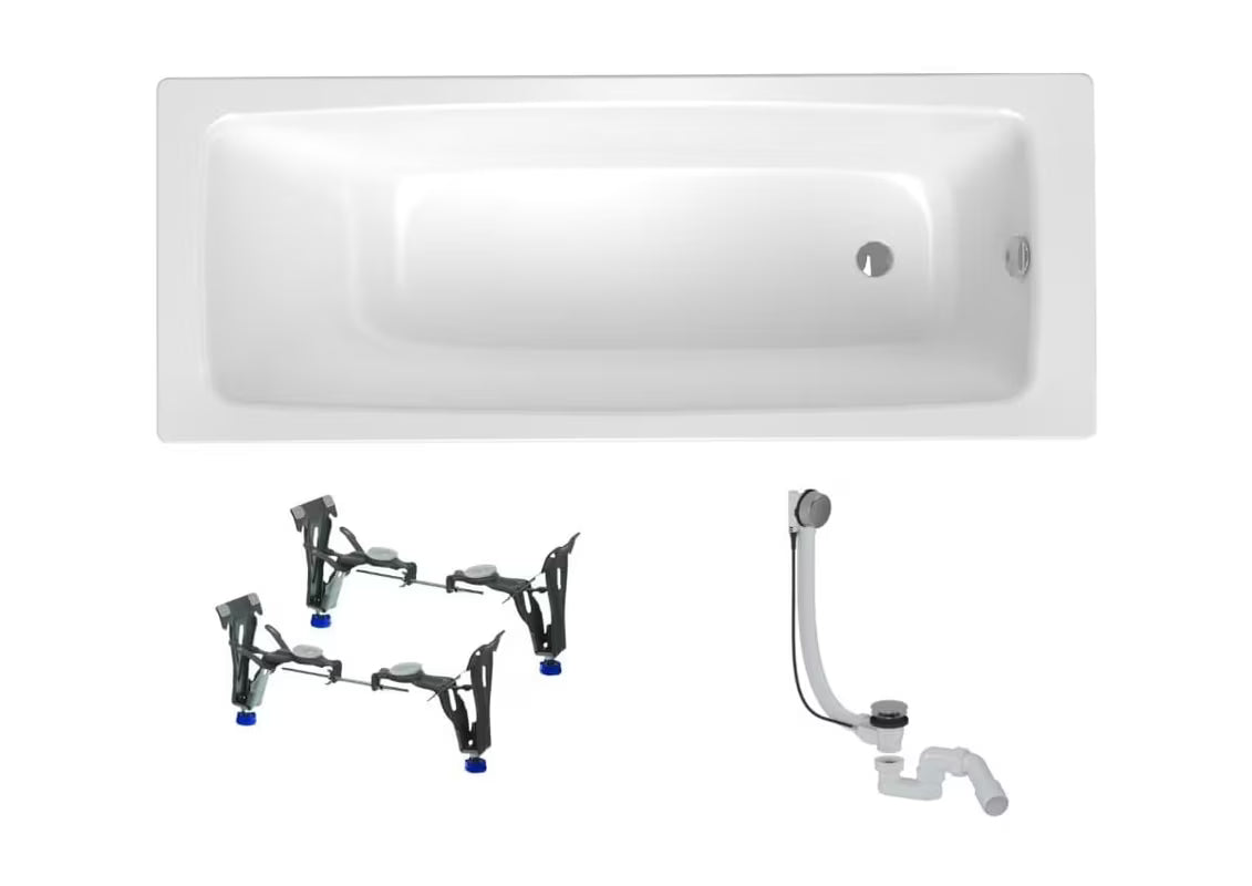 Pravokutna kada SAT Feel 170x75 cm od emajliranog čelika s lijevom i desnom orijentacijom