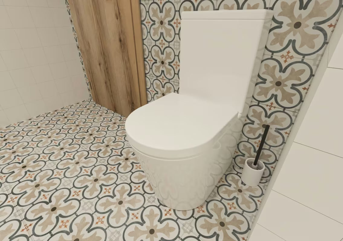 Bijela keramička ČETKA za Wc SAT Feel samostojeće izvedbe