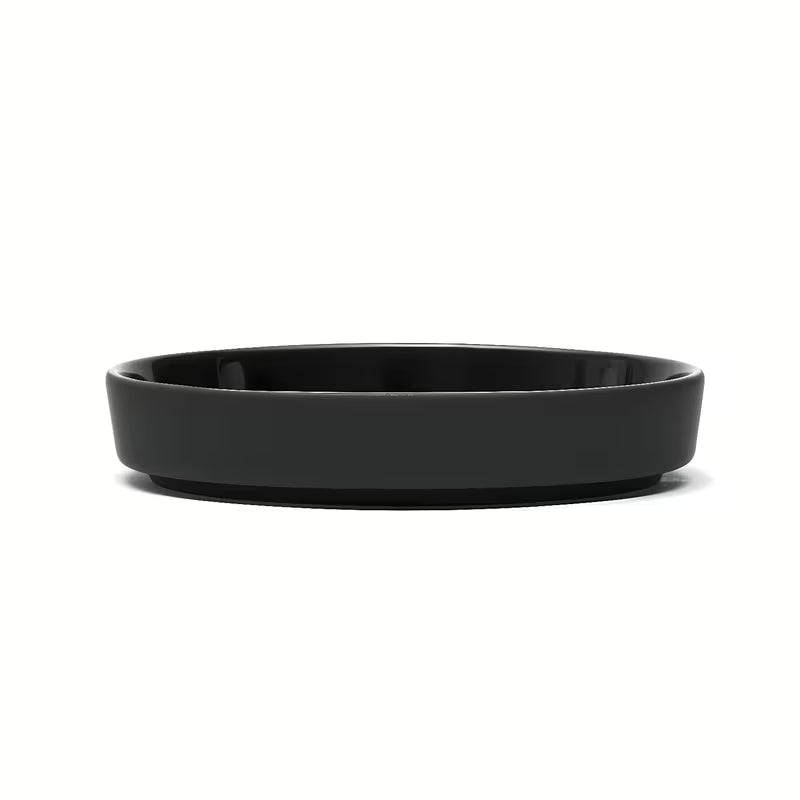 Keramička posuda za sapun SAT Feel u mat crnoj boji s minimalističkim dizajnom