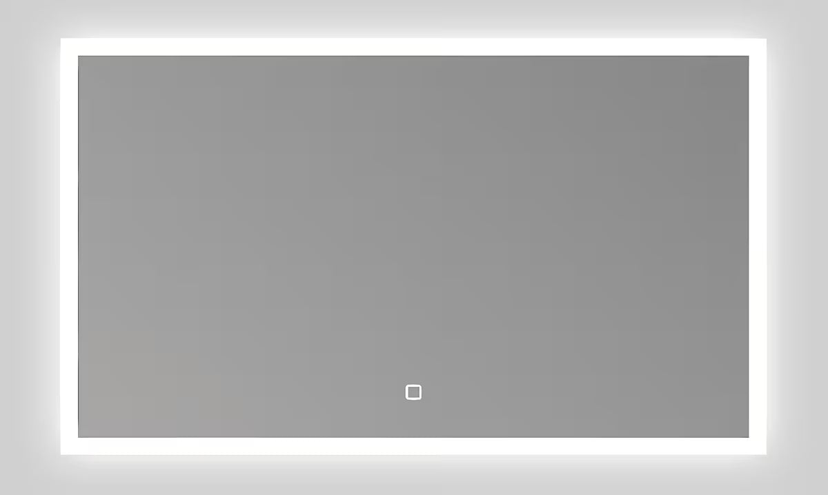 Bijelo pravokutno LED ogledalo SAT Feel 60x100 cm sa senzorom i odabirom triju boja svjetla.