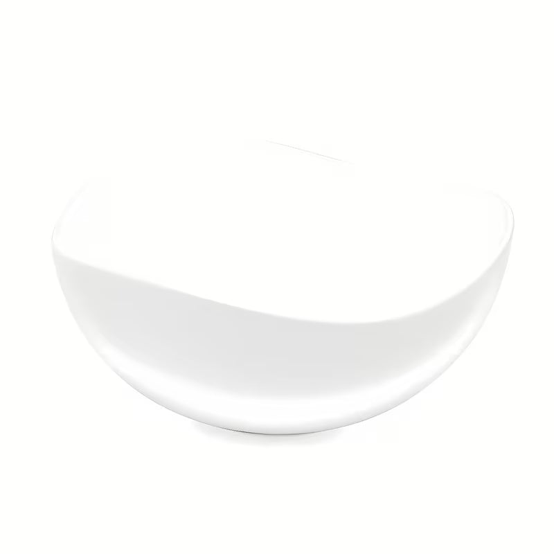 Keramički umivaonik na ploču SAT Feel 38x38 cm u sjajnoj bijeloj boji s valovitim rubom.