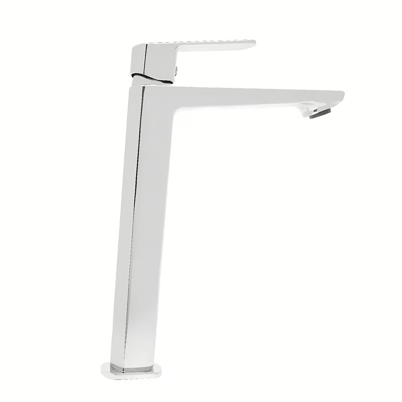 Visoka miješalica za Umivaonik SAT Feel u sjajnom kromu bez odvoda.