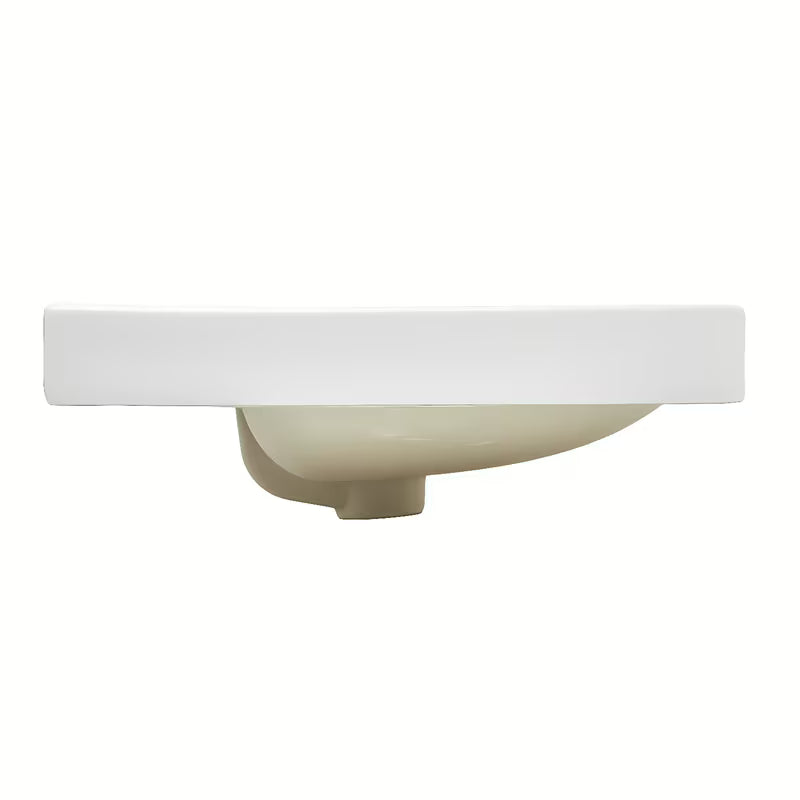 Umivaonik za Kupaonski Ormarić SAT Fusion od keramike u mat bijeloj boji s otvorom pro slavinu i preljevom