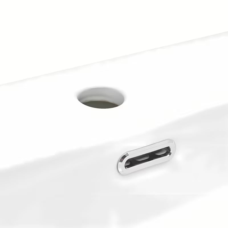 Bijeli keramički umivaonik za kupaonski ormarić SAT Fusion 60,5x46,3 cm s otvorom pro slavinu u sredini