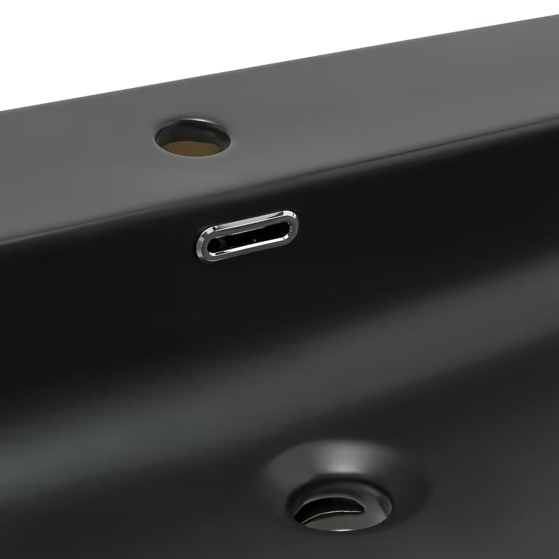 Namještajni keramički umivaonik SAT Fusion u mat crnoj boji s otvorom pro za slavinu u sredini