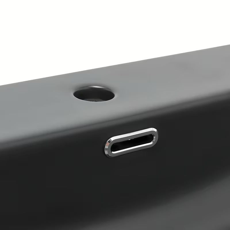 Namještajni keramički umivaonik SAT Fusion 60,5x46,3 cm u mat crnoj boji s preljevom