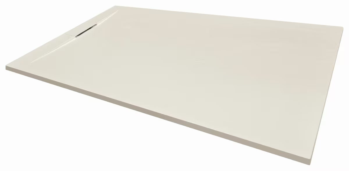 Pravokutna tuš kada SAT Fusion 160x90 cm od lijevanog mramora u boji beige