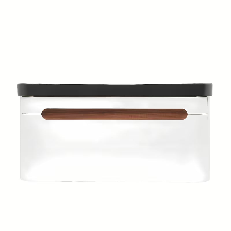 Viseća ormarić s keramičkim umivaonikom SAT Fusion u mat bijeloj boji s utičnicom i zaobljenim kutovima.