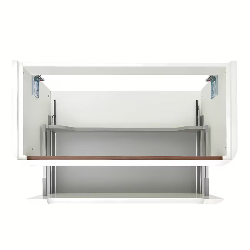 Viseća ormarić s umivaonikom SAT Fusion u mat bijeloj izvedbi sa zaobljenim kutovima