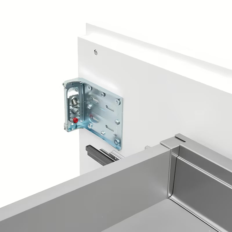 Viseća kupaonski ormarić s umivaonikom SAT Fusion u mat bijeloj boji s dvije ladice.