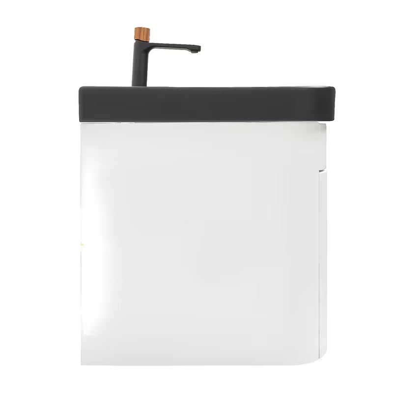 Viseća ormarić SAT Fusion s umivaonikom za namještaj u mat bijeloj i mat crnoj boji