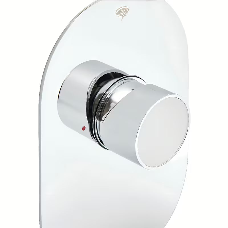 Podžbukna jednoručna baterija miješalica za tuš SAT Fusion u izvedbi od bijelog stakla pro modernu minimalističku kupaonicu.