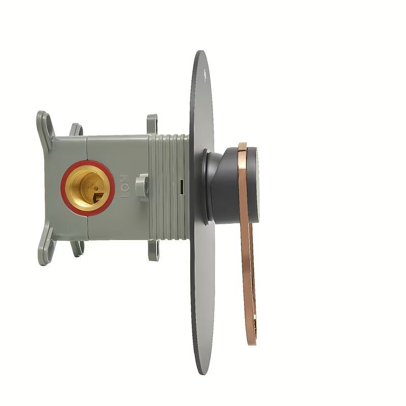 Podžbukna jednoručna baterija miješalica za tuš SAT Fusion u mat crnoj i brončanoj boji