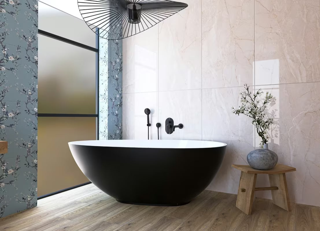 Podžbukna tuš i miješalica za kadu SAT Fusion u crno-brončanoj izvedbi s jednoručnim upravljanjem