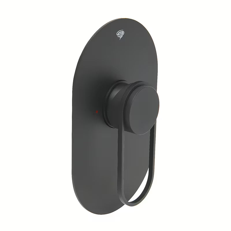 Podžbukna jednoručna baterija miješalica za tuš SAT Fusion u mat crnoj boji pro modernu kupaonicu.