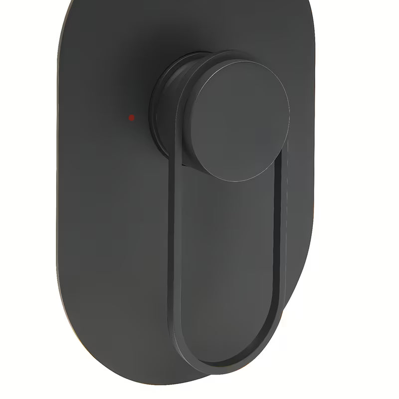 Podžbukna jednoručna baterija miješalica za tuš SAT Fusion u mat crnoj boji pro modernu kupaonicu.