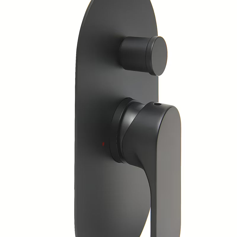 Podžbukna jednoručna baterija tuš i miješalica za kadu SAT Fusion u mat crnoj boji s podžbuknim tijelom