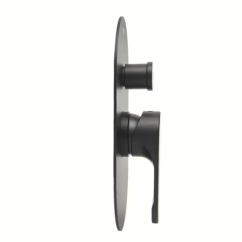 Podžbukna jednoručna baterija tuš i miješalica za kadu SAT Fusion u mat crnoj boji s podžbuknim tijelom