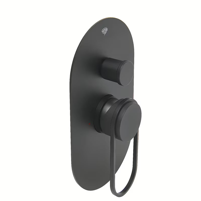 Podžbukna jednoručna baterija tuš i miješalica za kadu SAT Fusion u mat crnoj boji