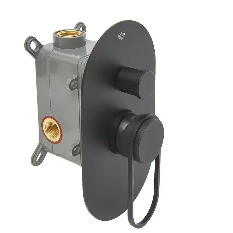 Podžbukna jednoručna baterija tuš i miješalica za kadu SAT Fusion u mat crnoj boji