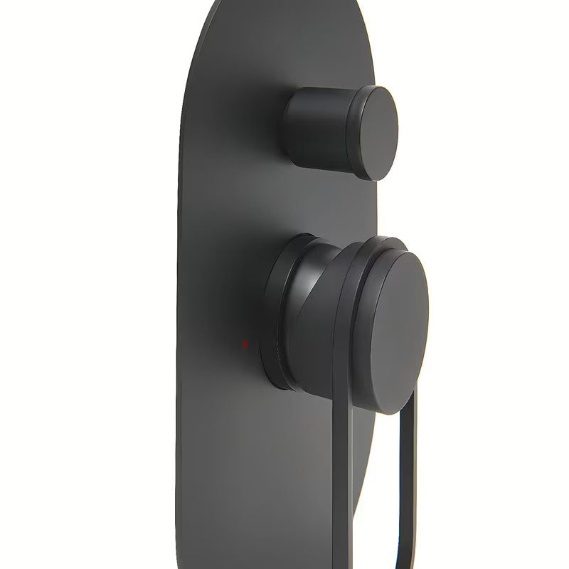 Podžbukna jednoručna baterija tuš i miješalica za kadu SAT Fusion u mat crnoj boji