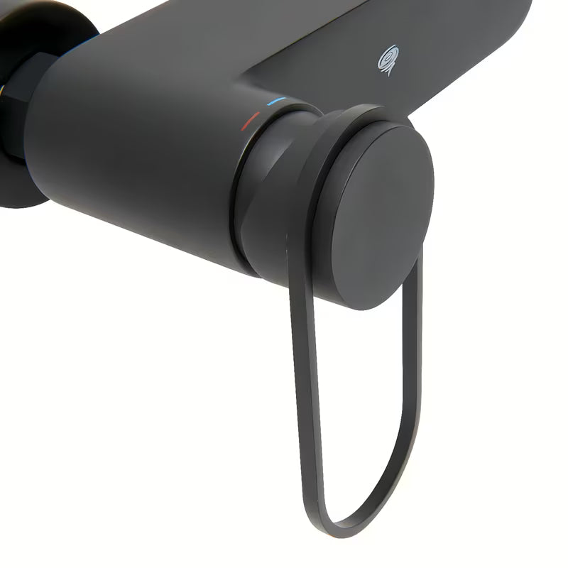 Zidna jednoručna baterija miješalica za tuš SAT Fusion u mat crnoj boji