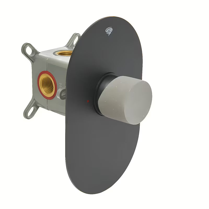 Podžbukna miješalica za tuš SAT Fusion s mat završnom obradom i betonskom ručicom pro modernu industrijsku kupaonicu.