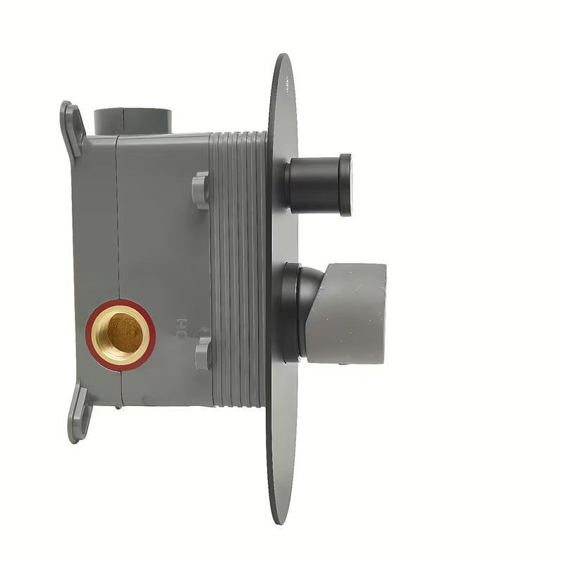 Podžbukna jednoručna baterija tuš i miješalica za kadu SAT Fusion u mat crnoj boji s ručicom u dizajnu betona