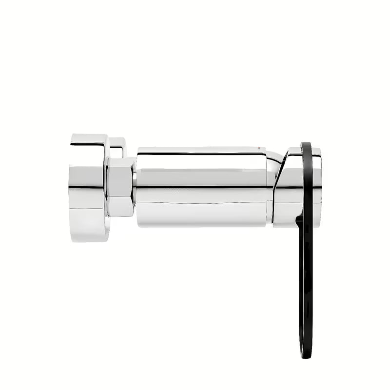 Mat crna zidna jednoručna baterija miješalica za tuš SAT Fusion s okruglom ručicom.