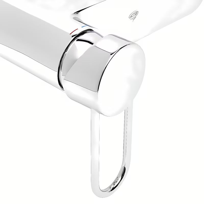 Zidna jednoručna baterija miješalica za tuš SAT Fusion u sjajnom kromu s okruglom ručicom
