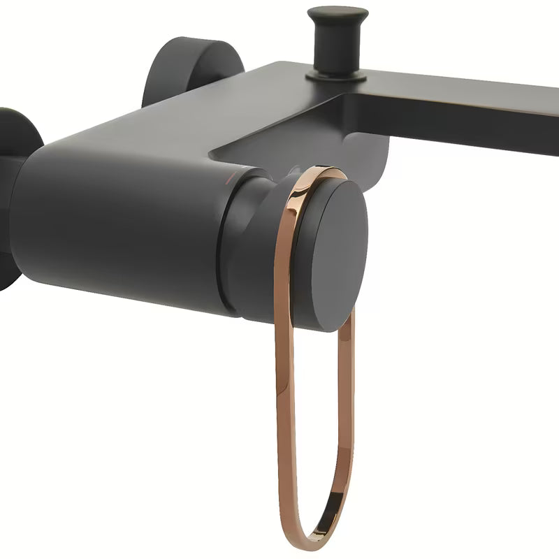 Jednoručna Baterija zidna miješalica za kadu SAT Fusion u mat crnoj i brončanoj izvedbi.