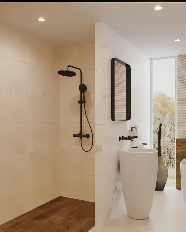 Samostojeći keramički umivaonik SAT Fusion u bijeloj boji, promjera 50 cm