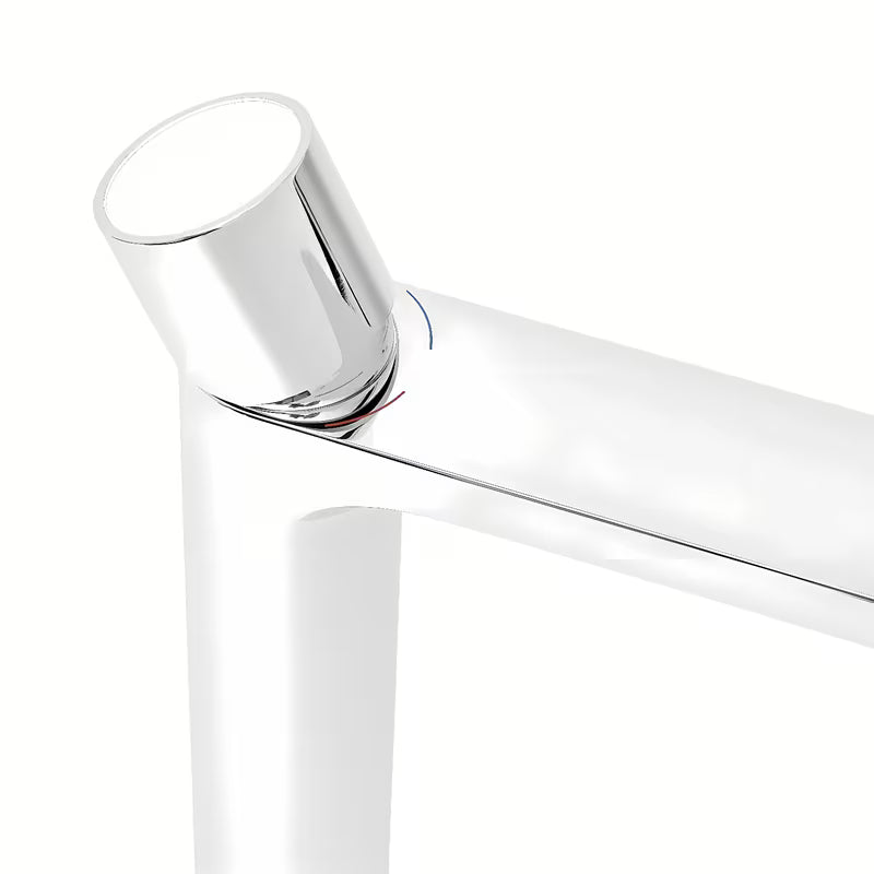 Visoka miješalica za Umivaonik SAT Fusion u krom izvedbi sa štedljivim perlatorom.