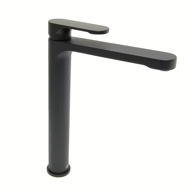 Visoka miješalica za Umivaonik SAT Fusion u mat crnoj boji bez odvoda.