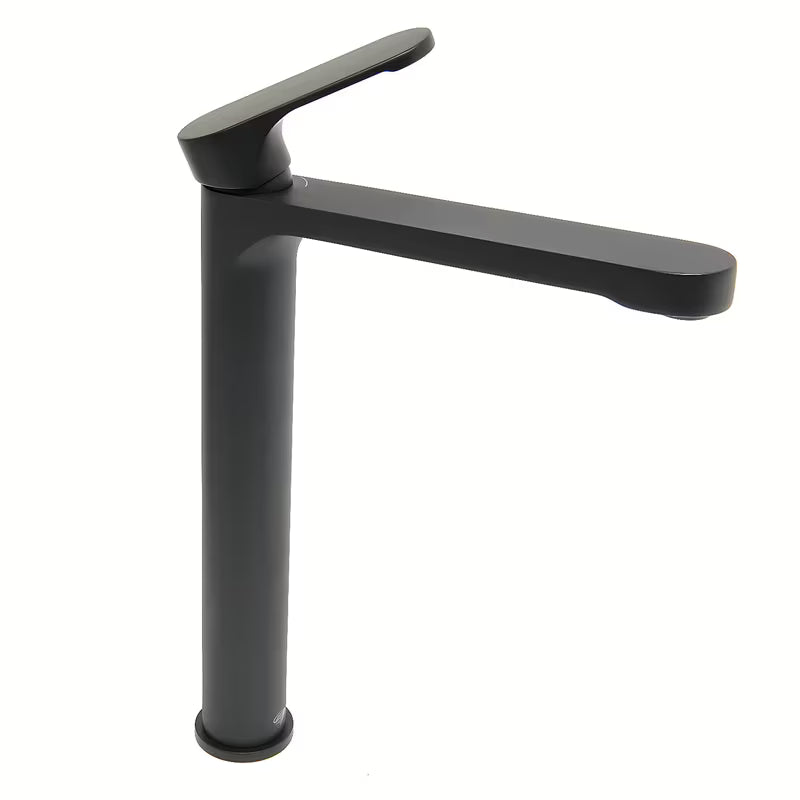 Visoka miješalica za Umivaonik SAT Fusion u mat crnoj boji bez odvoda.