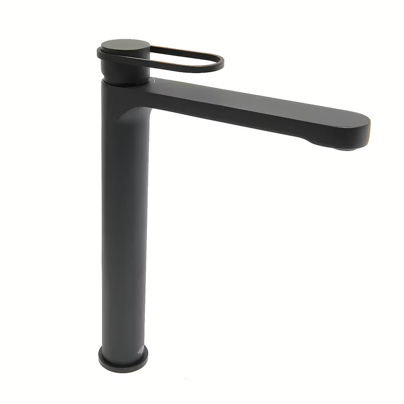 Visoka miješalica za Umivaonik SAT Fusion bez odvoda u mat crnoj boji.